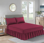 Extra Deep Valance Fitted Bed Sheet | Polycotton Frilled Bed Sheet