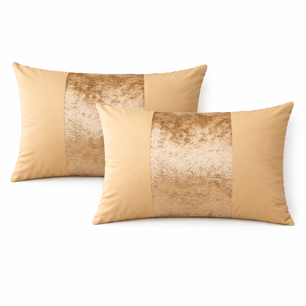 Hadi London Crushed Velvet Panel Duvet Cover Set – Luxury Soft Bedding with Matching Pillowcases