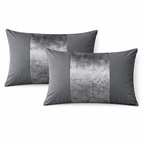 Hadi London Crushed Velvet Panel Duvet Cover Set – Luxury Soft Bedding with Matching Pillowcases