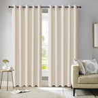 Blackout Curtains Pair, Thermal Insulated Eyelet Curtains for Bedroom & Living Room