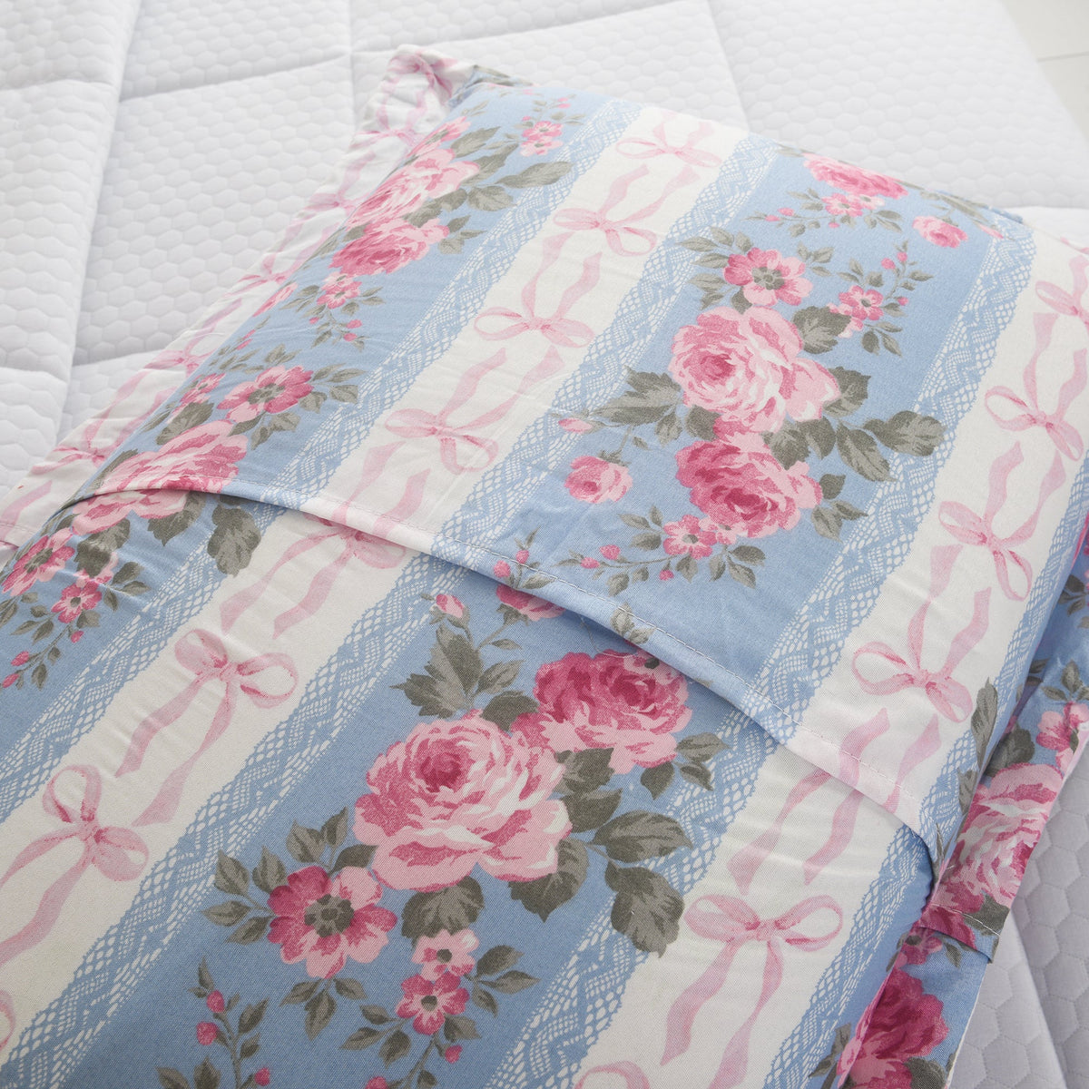 3 Piece Luxury Quilted Bedspread Set – Reversible Floral Patchwork Bedspread with Pillow Shams | Soft Microfibre Bed Throw for Double & King Size Beds
