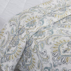 3 Piece Luxury Quilted Bedspread Set – Reversible Floral Patchwork Bedspread with Pillow Shams | Soft Microfibre Bed Throw for Double & King Size Beds
