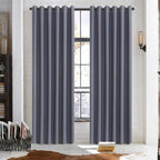 Blackout Curtains Pair, Thermal Insulated Eyelet Curtains for Bedroom & Living Room