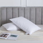 Hadi London Duck Feather & Down Pillows Pair – Luxury Hotel Quality Natural Filled Bed Pillows | Pack of 2