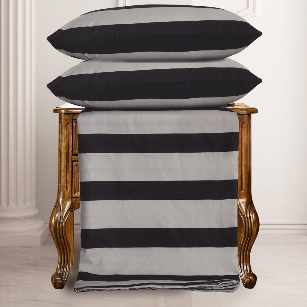 Hadi London 4 Piece Microfibre Bedding Set – Reversible Duvet Cover, Fitted Sheet & Pillowcases