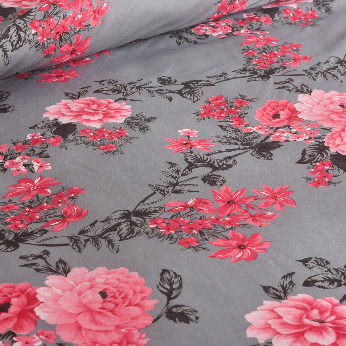 Hadi London Obsidian Marble 4 Piece Microfibre Bedding Set – Duvet Cover, Fitted Sheet & Pillowcases