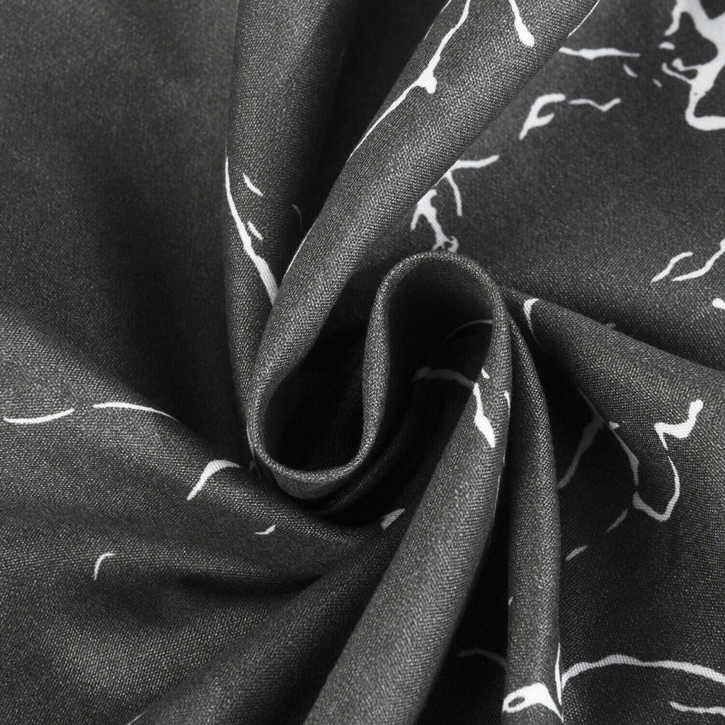 Hadi London Obsidian Marble 4 Piece Microfibre Bedding Set – Duvet Cover, Fitted Sheet & Pillowcases