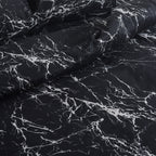 Hadi London Obsidian Marble 4 Piece Microfibre Bedding Set – Duvet Cover, Fitted Sheet & Pillowcases