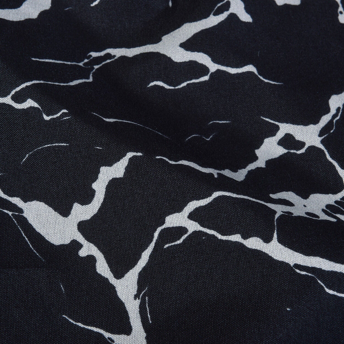 Hadi London Obsidian Marble 4 Piece Microfibre Bedding Set – Duvet Cover, Fitted Sheet & Pillowcases