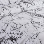 Hadi London Obsidian Marble 4 Piece Microfibre Bedding Set – Duvet Cover, Fitted Sheet & Pillowcases