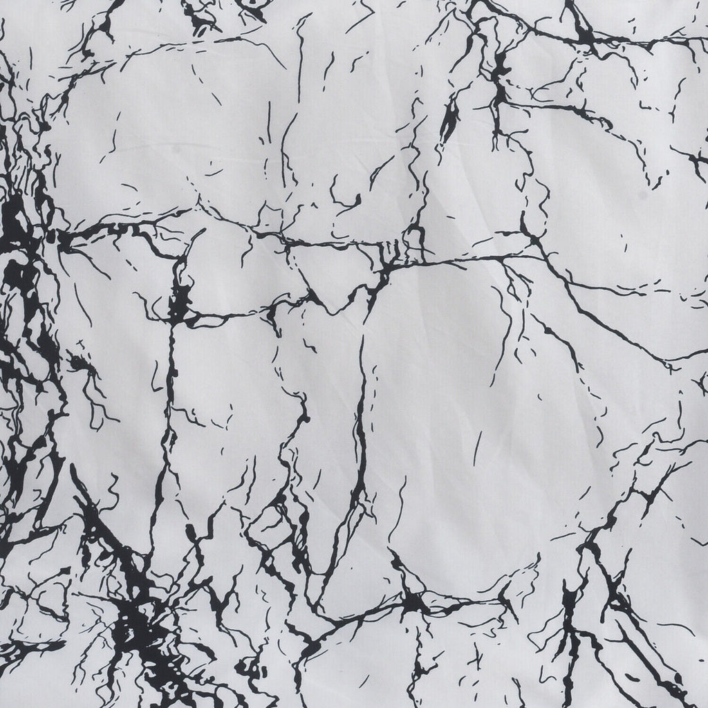 Hadi London Obsidian Marble 4 Piece Microfibre Bedding Set – Duvet Cover, Fitted Sheet & Pillowcases