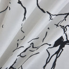 Hadi London Obsidian Marble 4 Piece Microfibre Bedding Set – Duvet Cover, Fitted Sheet & Pillowcases