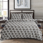 Hadi London 4 Piece Microfibre Bedding Set – Reversible Duvet Cover, Fitted Sheet & Pillowcases