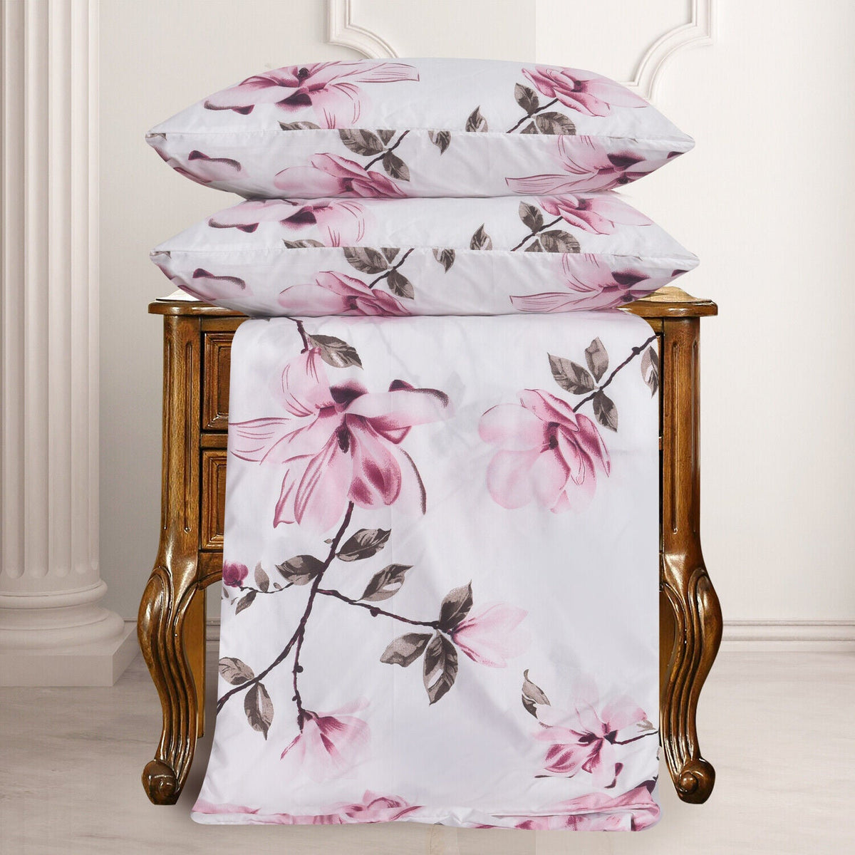 Hadi London Obsidian Marble 4 Piece Microfibre Bedding Set – Duvet Cover, Fitted Sheet & Pillowcases