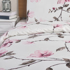 Hadi London Obsidian Marble 4 Piece Microfibre Bedding Set – Duvet Cover, Fitted Sheet & Pillowcases