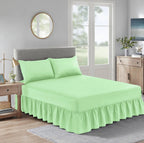 Extra Deep Valance Fitted Bed Sheet | Polycotton Frilled Bed Sheet