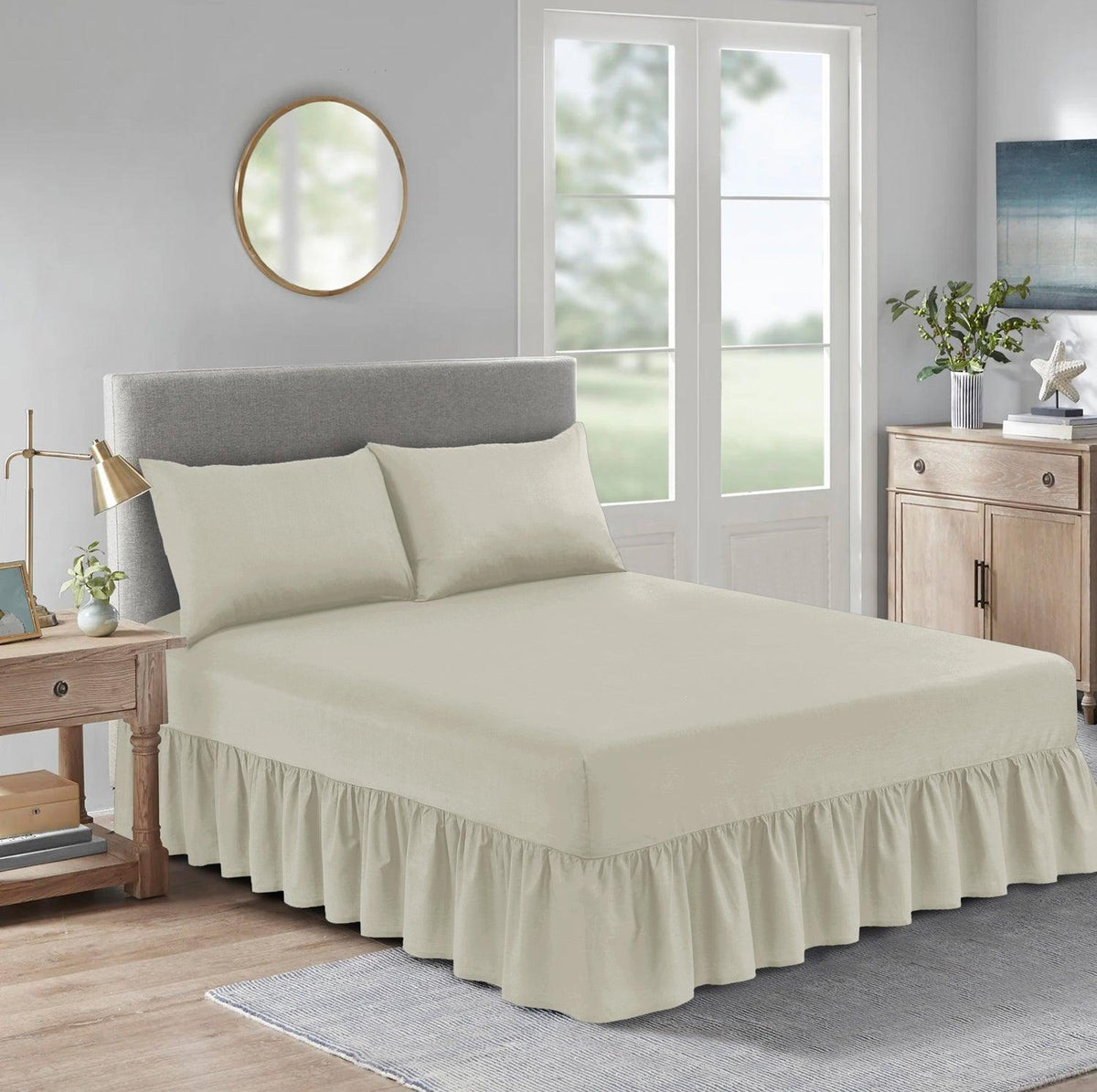 Extra Deep Valance Fitted Bed Sheet | Polycotton Frilled Bed Sheet