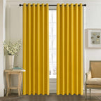 Blackout Curtains Pair, Thermal Insulated Eyelet Curtains for Bedroom & Living Room