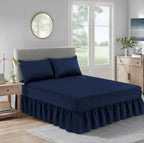 Extra Deep Valance Fitted Bed Sheet | Polycotton Frilled Bed Sheet