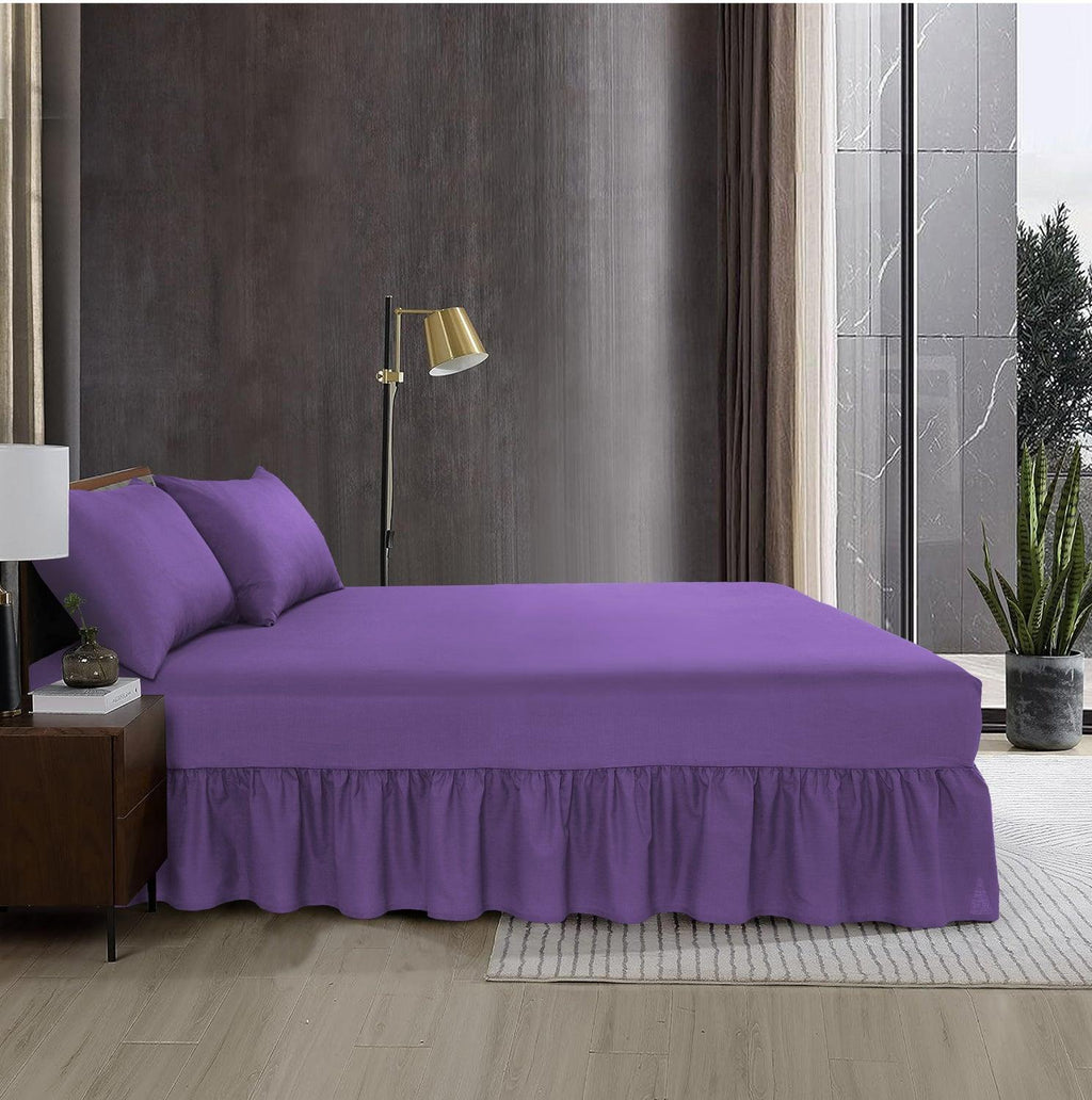 Extra Deep Valance Fitted Bed Sheet | Polycotton Frilled Bed Sheet