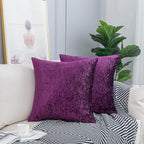 HADI LONDON Crushed Velvet Cushion Covers Pack of 2 – Soft Luxury Square Covers for Sofa & Bed | 17x17 to 24x24