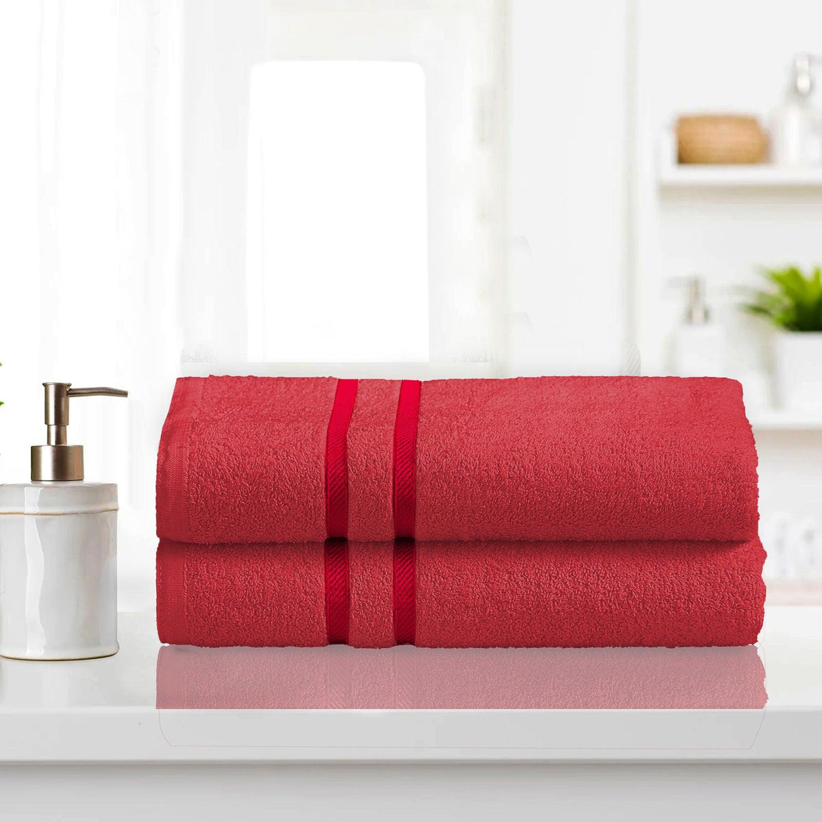 2 Pack Cotton Bath Sheets – Large Soft, Absorbent & Quick Dry Towels
