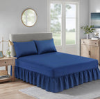 Extra Deep Valance Fitted Bed Sheet | Polycotton Frilled Bed Sheet