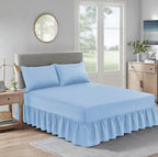 Extra Deep Valance Fitted Bed Sheet | Polycotton Frilled Bed Sheet