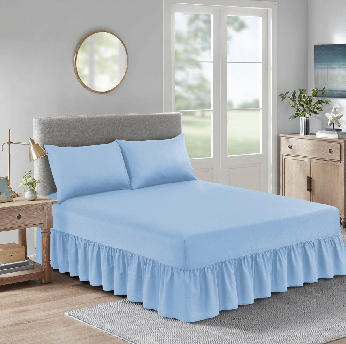 Extra Deep Valance Fitted Bed Sheet | Polycotton Frilled Bed Sheet
