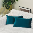 Hadi London Luxury Velvet Cushion Cover 30x51cm – Soft Rectangular Lumbar Pillow Cover for Sofa & Bed
