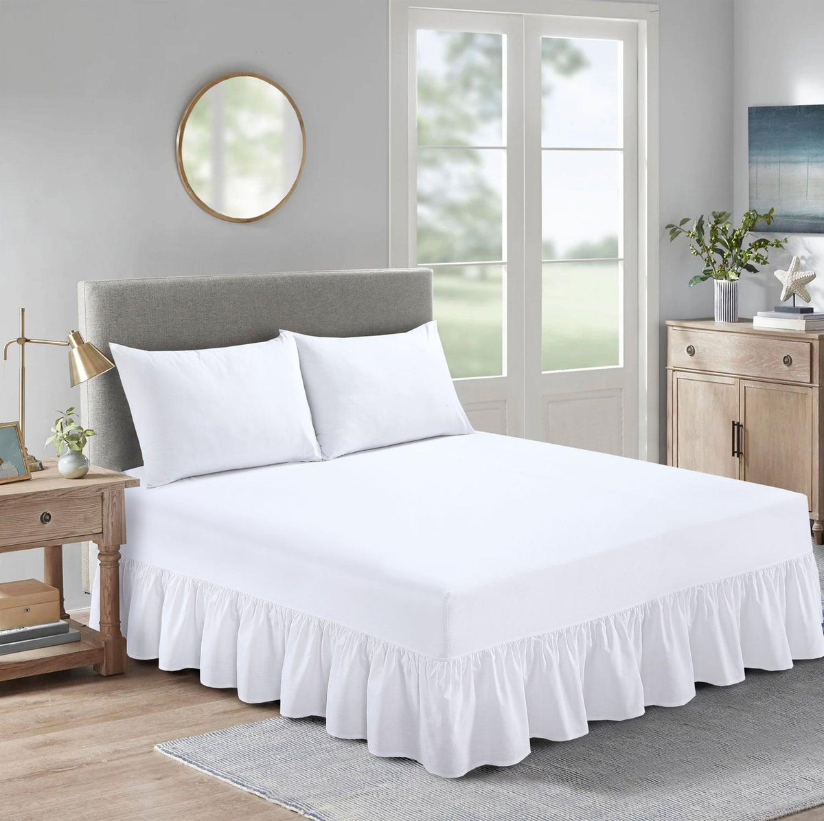 Extra Deep Valance Fitted Bed Sheet | Polycotton Frilled Bed Sheet
