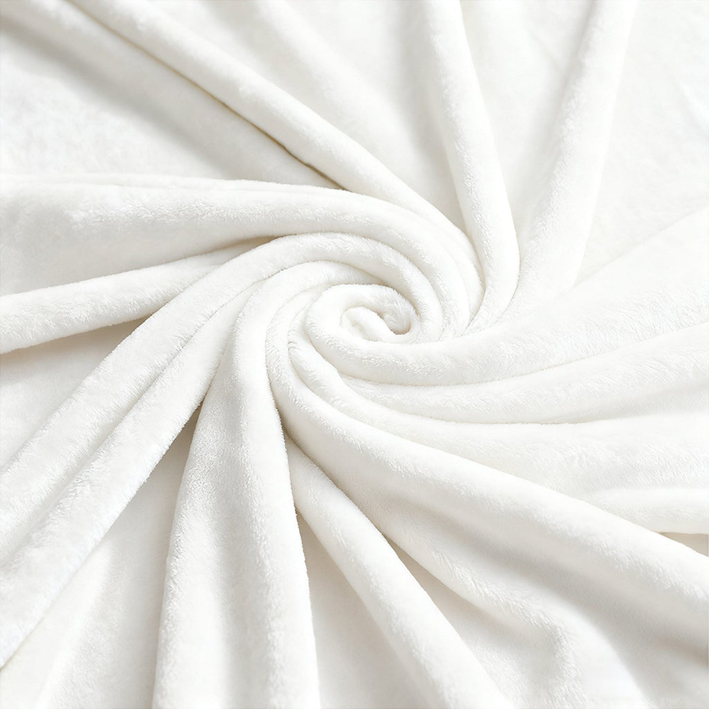 Hadi London Plain Fleece Throw Blanket – Super Soft Warm Lightweight Sofa & Bed Blanket