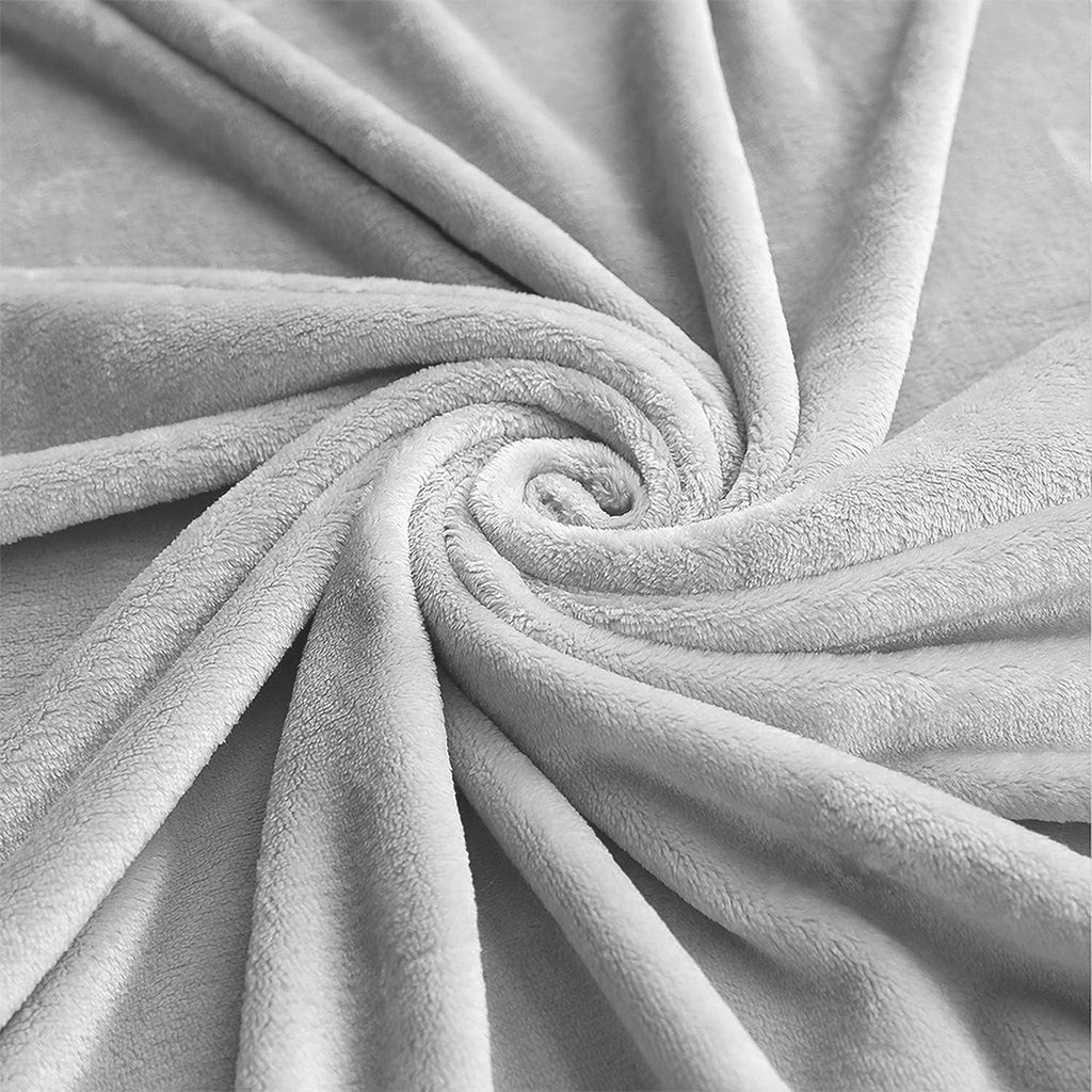 Hadi London Plain Fleece Throw Blanket – Super Soft Warm Lightweight Sofa & Bed Blanket