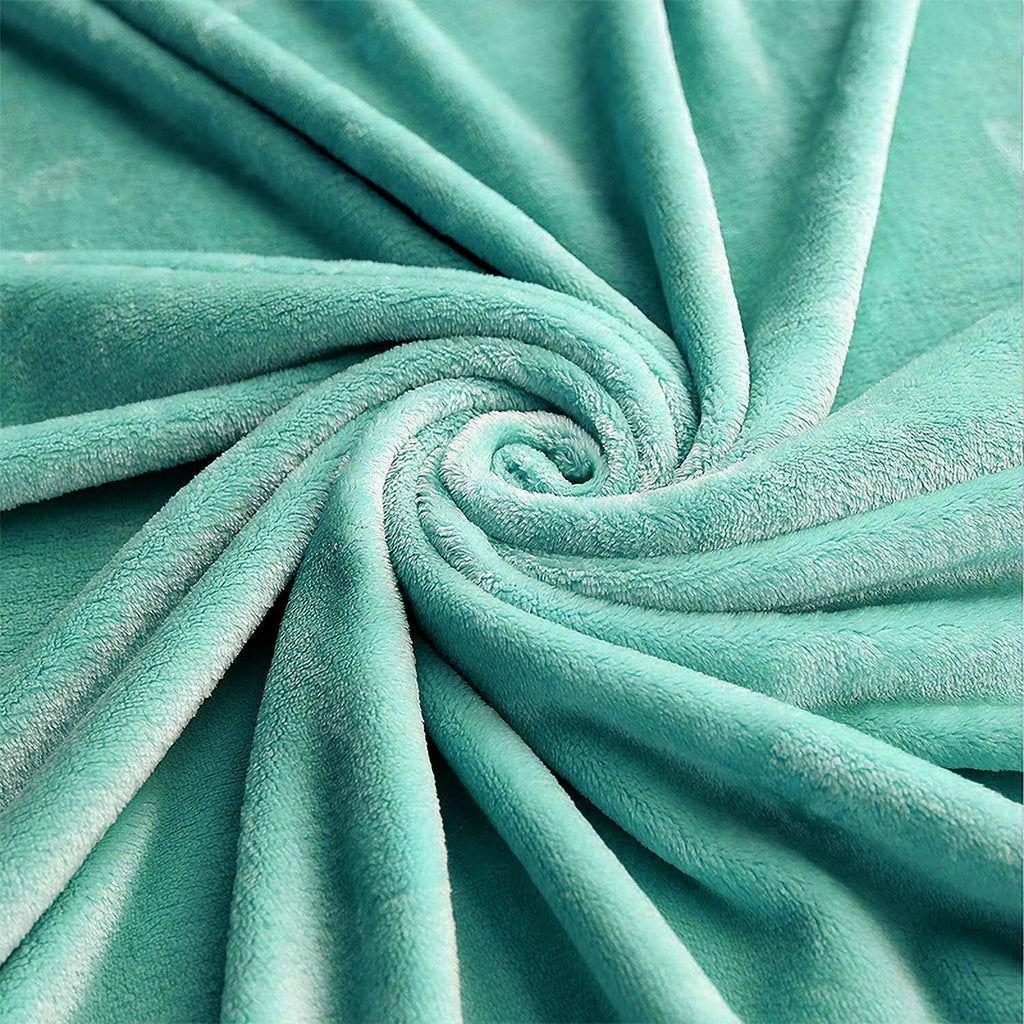 Hadi London Plain Fleece Throw Blanket – Super Soft Warm Lightweight Sofa & Bed Blanket