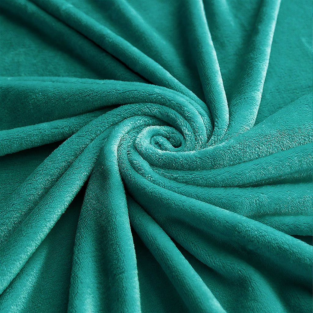 Hadi London Plain Fleece Throw Blanket – Super Soft Warm Lightweight Sofa & Bed Blanket