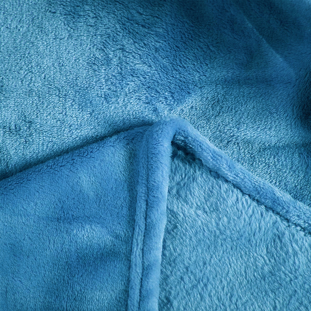 Hadi London Plain Fleece Throw Blanket – Super Soft Warm Lightweight Sofa & Bed Blanket