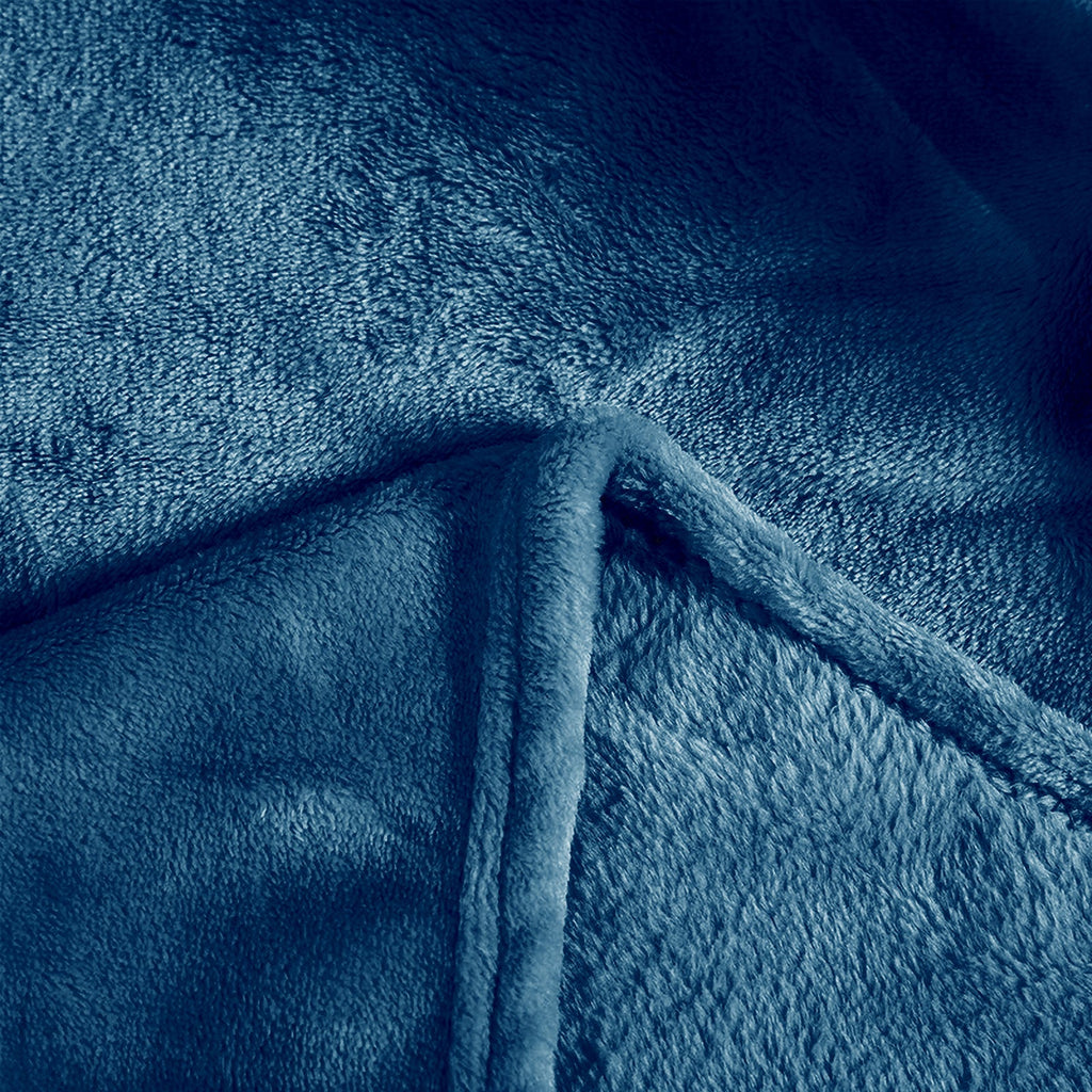 Hadi London Plain Fleece Throw Blanket – Super Soft Warm Lightweight Sofa & Bed Blanket