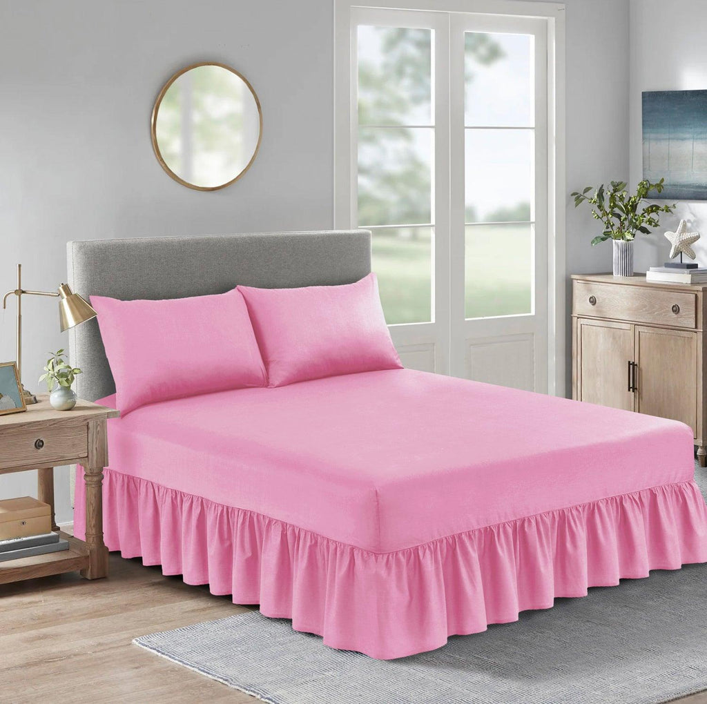 Extra Deep Valance Fitted Bed Sheet | Polycotton Frilled Bed Sheet