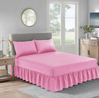 Extra Deep Valance Fitted Bed Sheet | Polycotton Frilled Bed Sheet