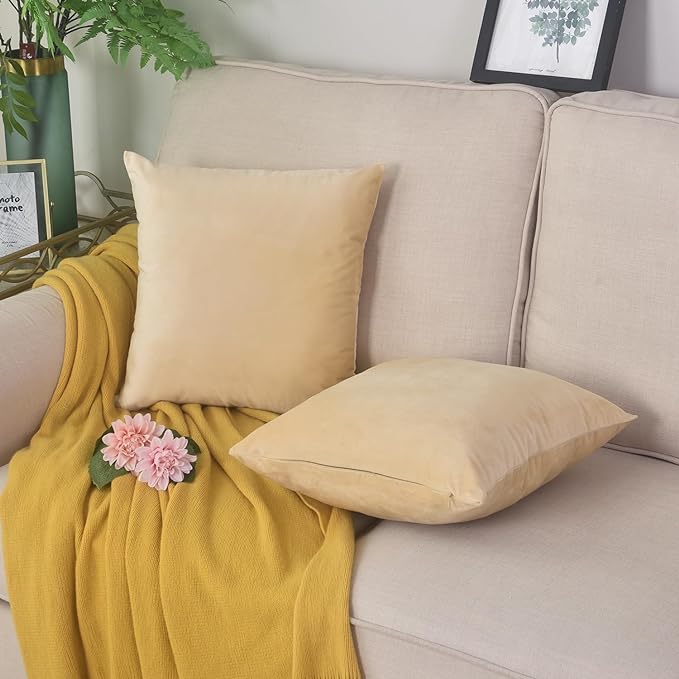 Hadi London Luxury Velvet Cushion Cover 30x51cm – Soft Rectangular Lumbar Pillow Cover for Sofa & Bed