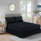 Extra Deep Valance Fitted Bed Sheet | Polycotton Frilled Bed Sheet