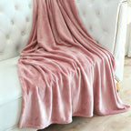 Hadi London Plain Fleece Throw Blanket – Super Soft Warm Lightweight Sofa & Bed Blanket