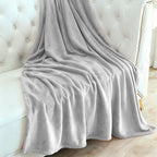Hadi London Plain Fleece Throw Blanket – Super Soft Warm Lightweight Sofa & Bed Blanket