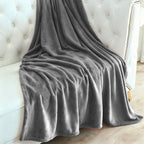 Hadi London Plain Fleece Throw Blanket – Super Soft Warm Lightweight Sofa & Bed Blanket