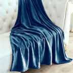 Hadi London Plain Fleece Throw Blanket – Super Soft Warm Lightweight Sofa & Bed Blanket