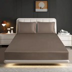 Hadi London Luxury Satin Fitted Sheet Set – 40cm Extra Deep Bed Sheet with Pillowcases | Single Double King