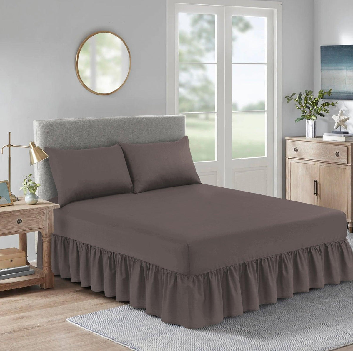 Extra Deep Valance Fitted Bed Sheet | Polycotton Frilled Bed Sheet