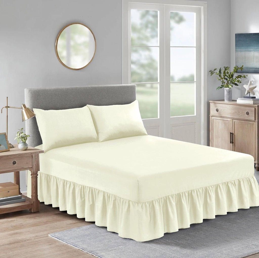 Extra Deep Valance Fitted Bed Sheet | Polycotton Frilled Bed Sheet