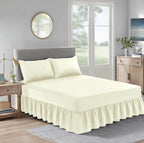 Extra Deep Valance Fitted Bed Sheet | Polycotton Frilled Bed Sheet