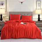 Hadi London 3 Piece Luxury Satin Duvet Cover Set – Silky Soft Bedding with Pillowcases | Single Double King